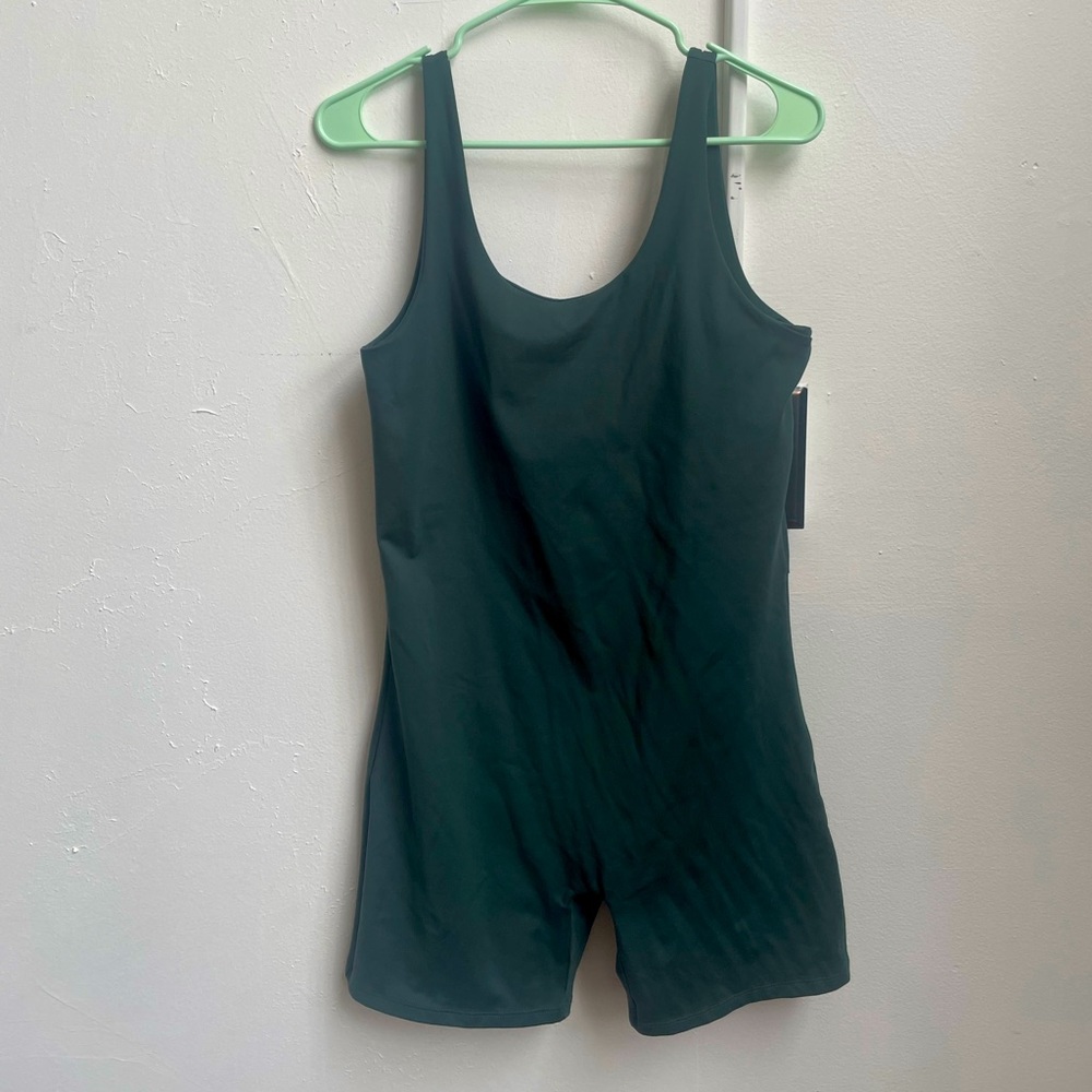 Girlfriend Collective Moss Green Unitard - X-Large